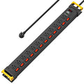 CRST 12-Outlet Heavy Duty Power Strip with Individual Switches – 1020J Surge Protector, 9FT Cord, Wall Mountable